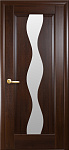 Двері Волна Каштан зі склом сатин 60