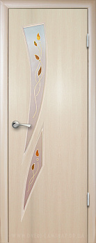 Двері ДВП  Камея 60 дуб білений Р1