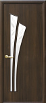 Двері Лілія Горіх преміум зі склом Р3 70