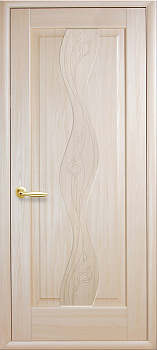 Двері Волна Ясень глухі з гравіруванням 70