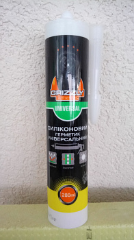 Герметик силіконовий універс.GRIZZLY 280мл 10 білий