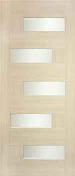 Двері ПВХ Доміно  дуб білен. 60