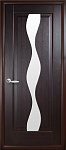 Двері Волна Венге зі склом сатин 80