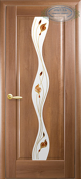 Двері  ПВХ ВОЛНА  60 золота вільха  Р1