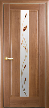 Двері  ПВХ ПРЕМ'ЄРА  80 золота вільха  К+Р1
