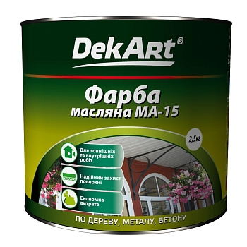 Фарба масляна МА-15  DEKART  жовта  1,0кг