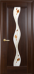 Двері  ПВХ ВОЛНА  70 каштан Р1