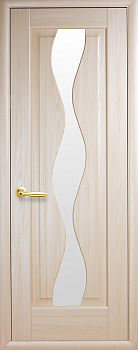 Двері Волна Ясень зі склом сатин 60