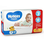 Підгузники дитячі Huggies 4-9кг 58шт  3109