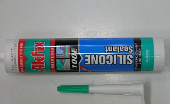 Силікон  Akfix універс 100E 280мл прозорий