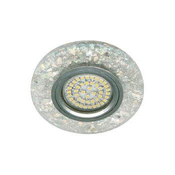 8585-2 точк. світильн. мерехтливий білий срібло MR16 led